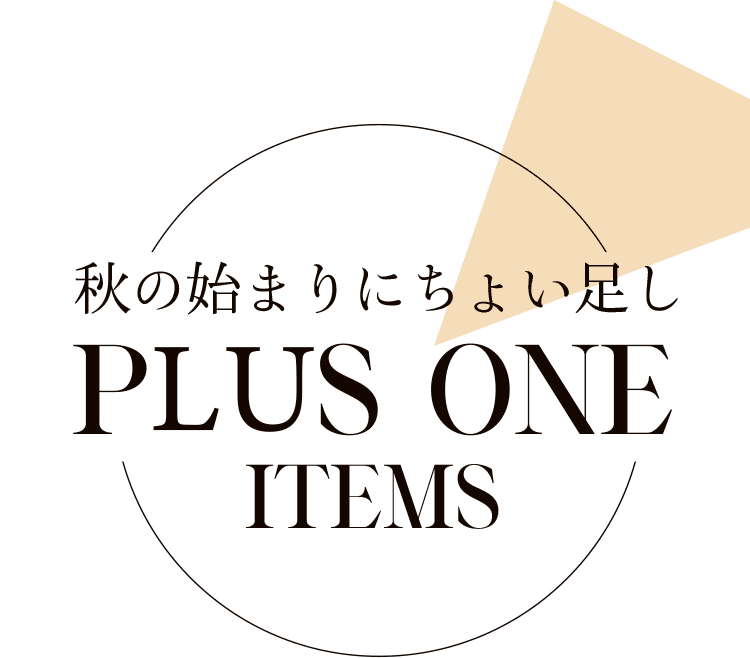 秋の始まりにちょい足しPLUS ONE ITEMS